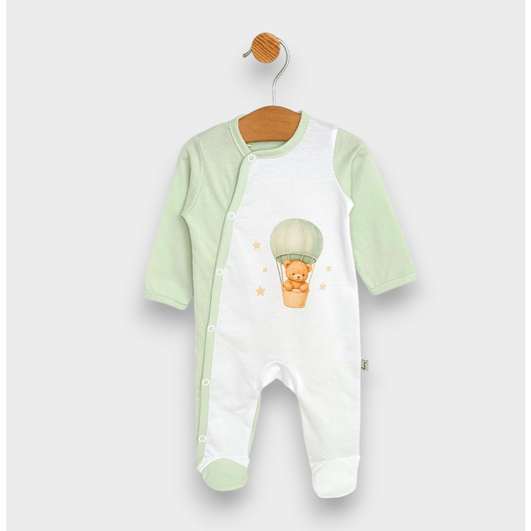 Rainy Salopetă pentru bebeluși cu mâneci lungi 48-62 cm. Green bear