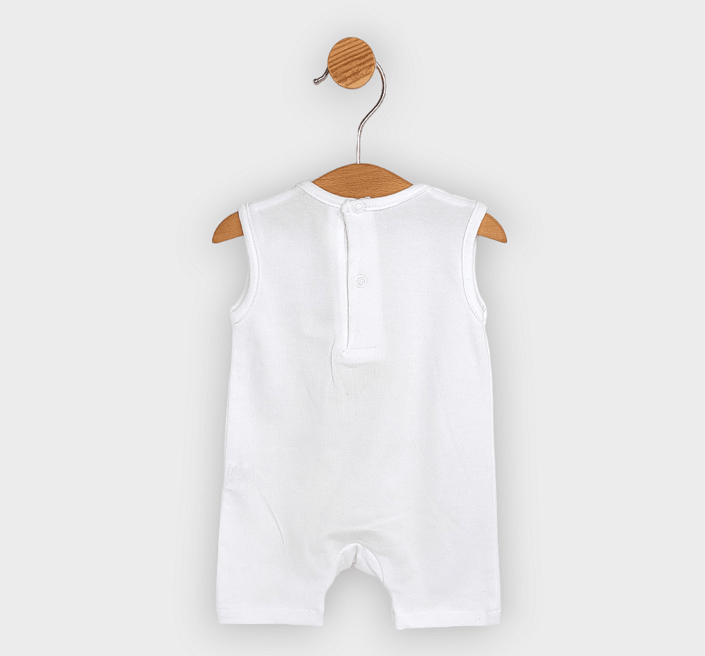 Salopetă pentru bebeluși Rainy „I am Strong” 56-74 cm, alb
