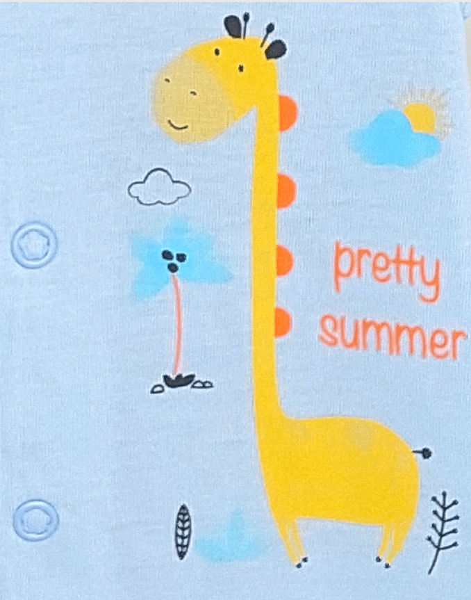 Rainy Salopetă pentru bebeluși cu mânecă scurtă Pretty Summer 56-74 cm. albastru