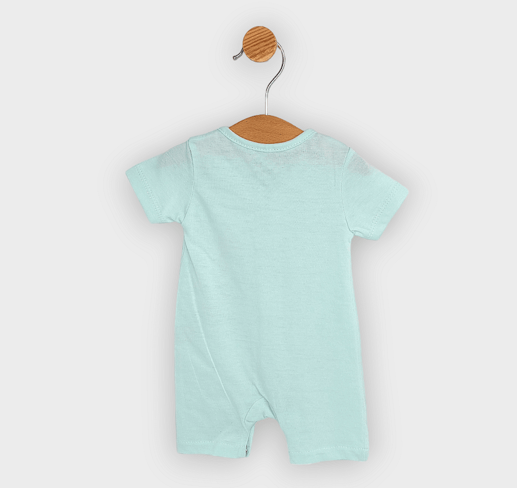 Salopetă pentru bebeluși Rainy cu mâneci scurte „Pretty Summer”, 56-74 cm, culoare rezeda