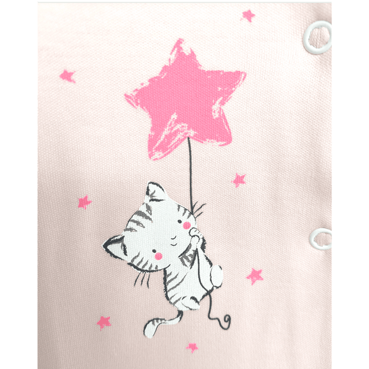 Rainy Salopetă pentru bebeluși cu mănuși 48 - 74 cm. Cat and Star roz