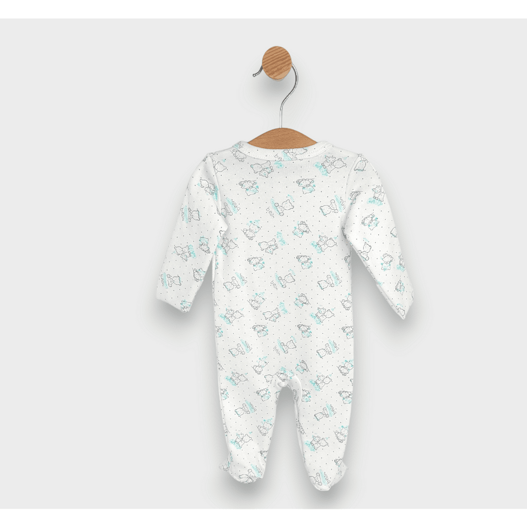 Rainy Salopetă bebeluși Ursuleti gri Baby cu închidere frontală 48 - 68 cm.