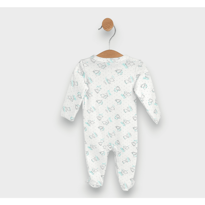 Rainy Salopetă bebeluși Ursuleti gri Baby cu închidere frontală 48 - 68 cm.
