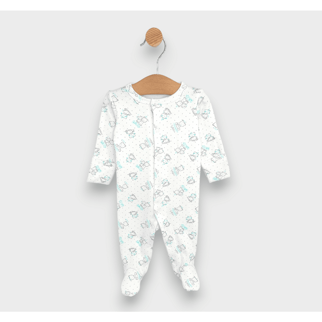 Rainy Salopetă bebeluși Ursuleti gri Baby cu închidere frontală 48 - 68 cm.