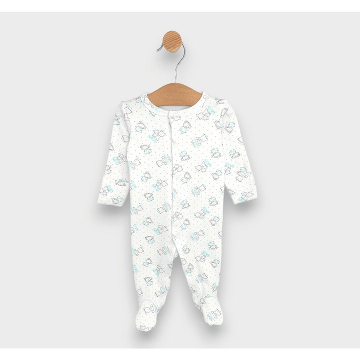 Rainy Salopetă bebeluși Ursuleti gri Baby cu închidere frontală 48 - 68 cm.