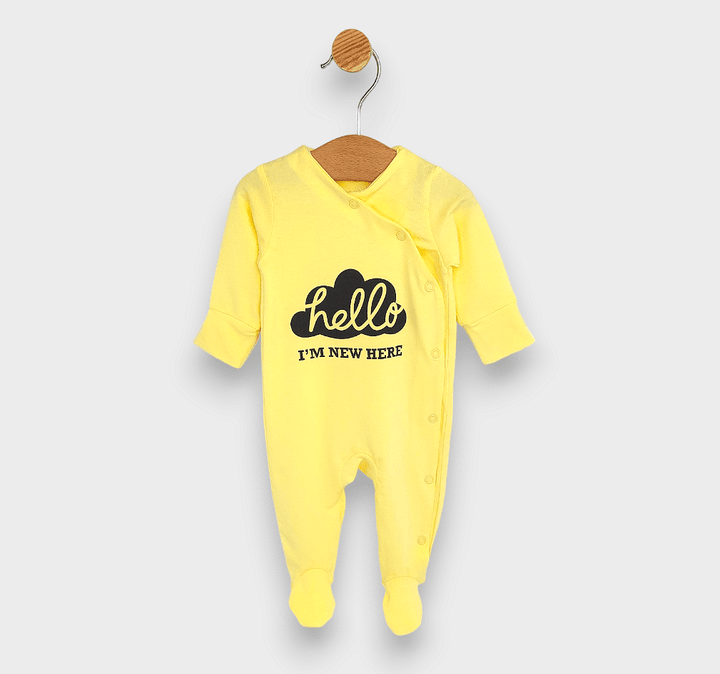 Salopetă pentru bebeluși Rainy Hello 48 - 74 cm, galben