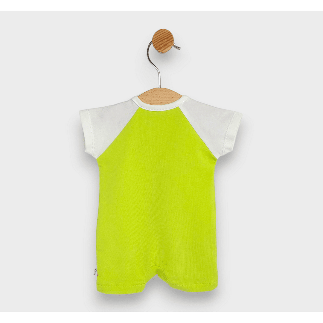 Salopetă pentru bebeluși Rainy cu girafă în mașină, 56-80 cm, verde