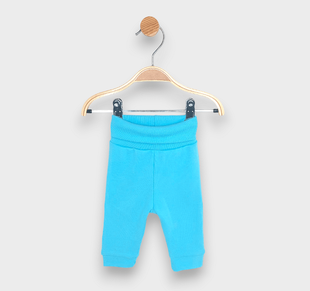 Rainy Set de 2 perechi de pantalonași cu talie pliabilă, 56–74 cm, albastru/alb