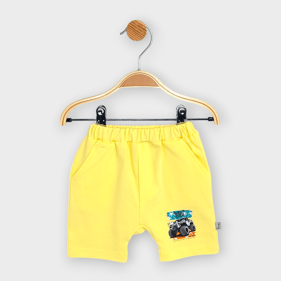 Pantaloni scurți pentru bebeluși Rainy Jeep 62-92 cm, culoare lămâie