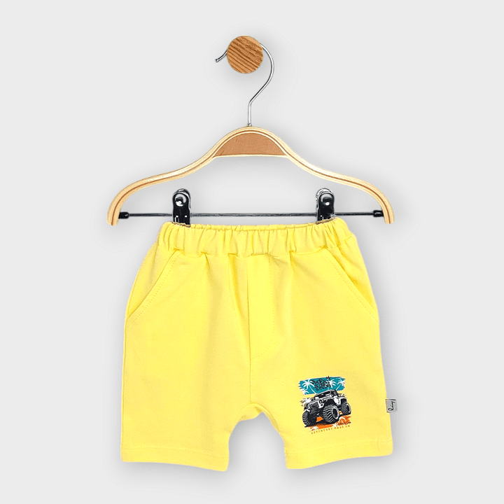 Pantaloni scurți pentru bebeluși Rainy Jeep 62-92 cm, culoare lămâie