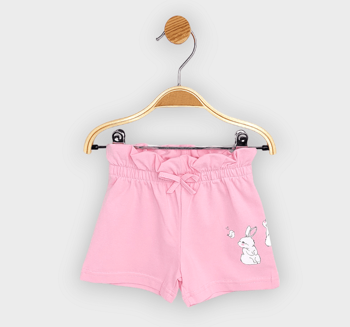Rainy Pantaloni scurți pentru bebeluși „Iepurași” 62-86 cm, roz
