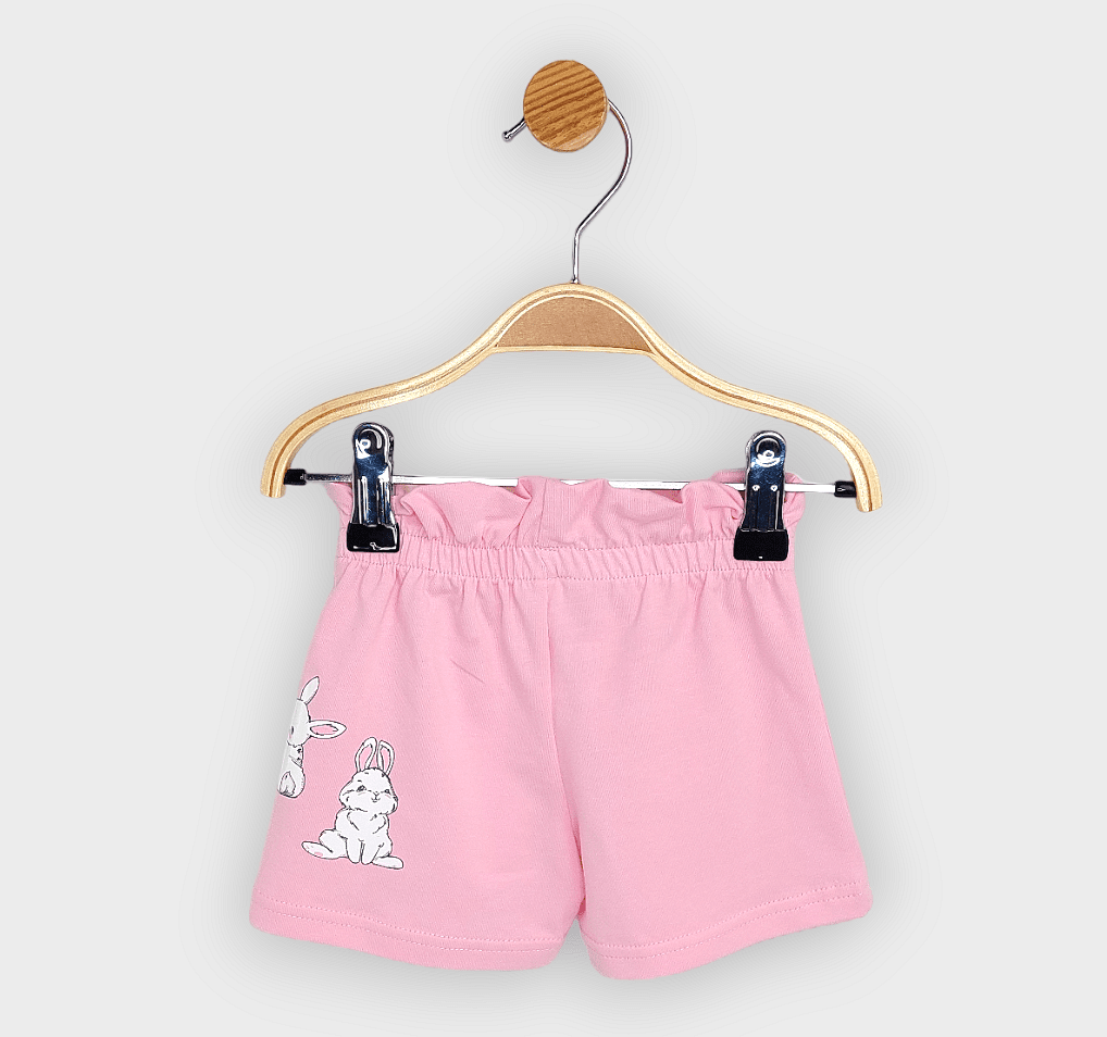 Rainy Pantaloni scurți pentru bebeluși „Iepurași” 62-86 cm, roz