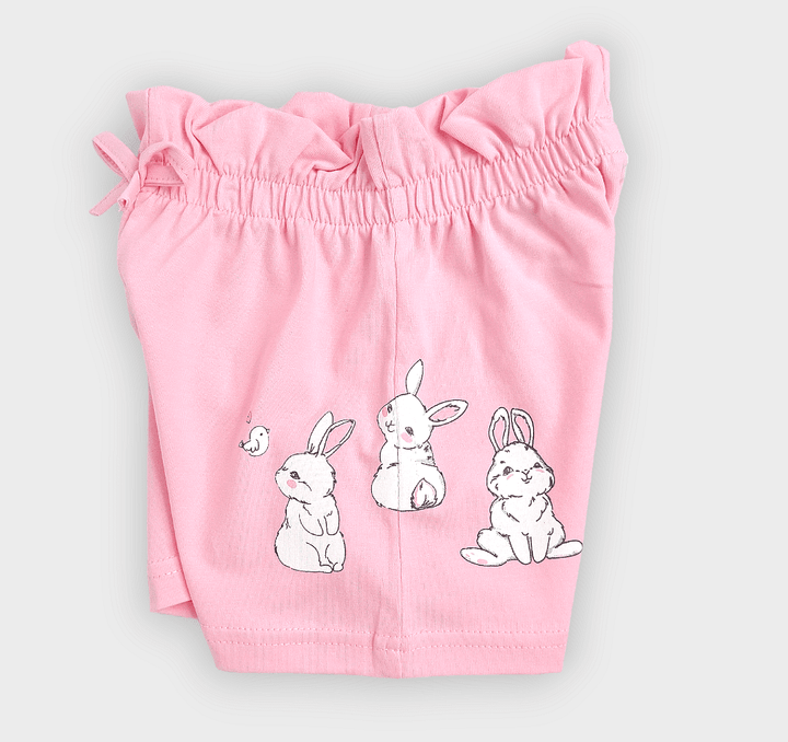 Rainy Pantaloni scurți pentru bebeluși „Iepurași” 62-86 cm, roz