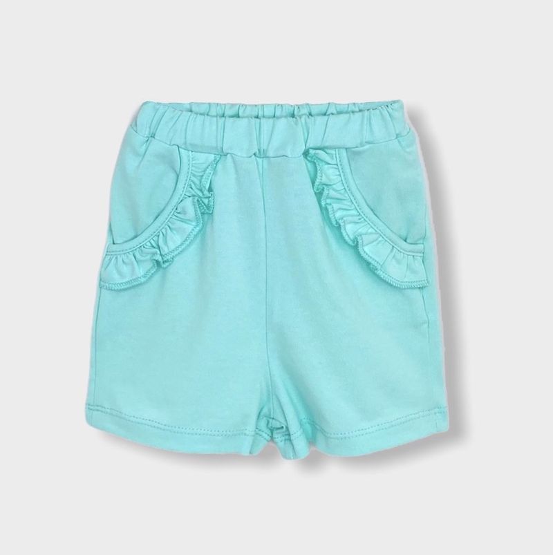 Rainy Pantaloni scurți pentru bebeluși cu volănașe 62-86 cm. pentru fete verde mentă