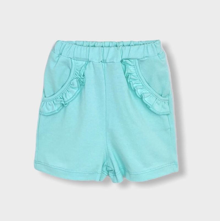 Rainy Pantaloni scurți pentru bebeluși cu volănașe 62-86 cm. pentru fete verde mentă