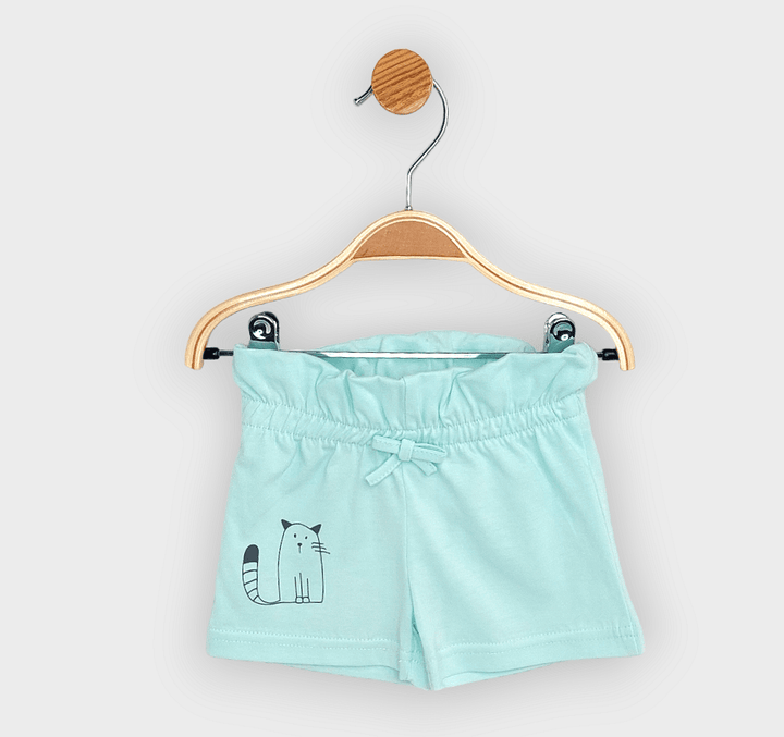 Rainy Pantaloni scurți pentru bebeluși Pisicuță 62-86 cm. verde mentă