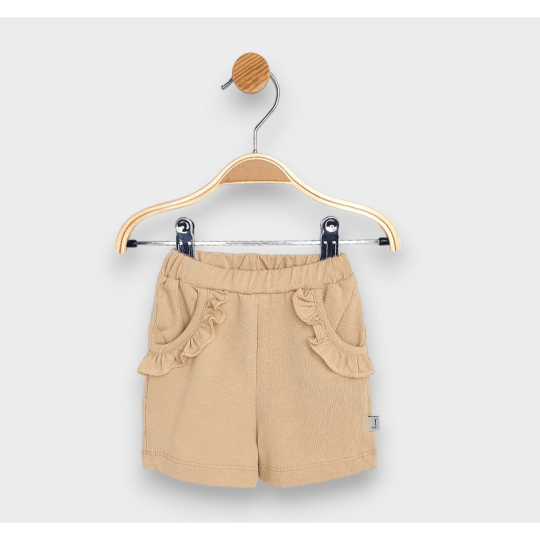 Rainy Pantaloni scurți pentru bebeluși cu volănașe 62-92 cm. bej