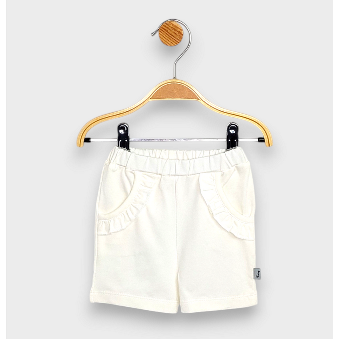Rainy Pantaloni scurți bebeluși cu volănașe 62-92 cm. ecru