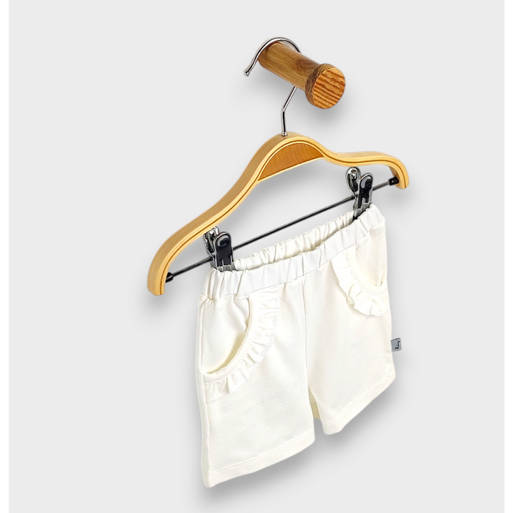 Rainy Pantaloni scurți bebeluși cu volănașe 62-92 cm. ecru