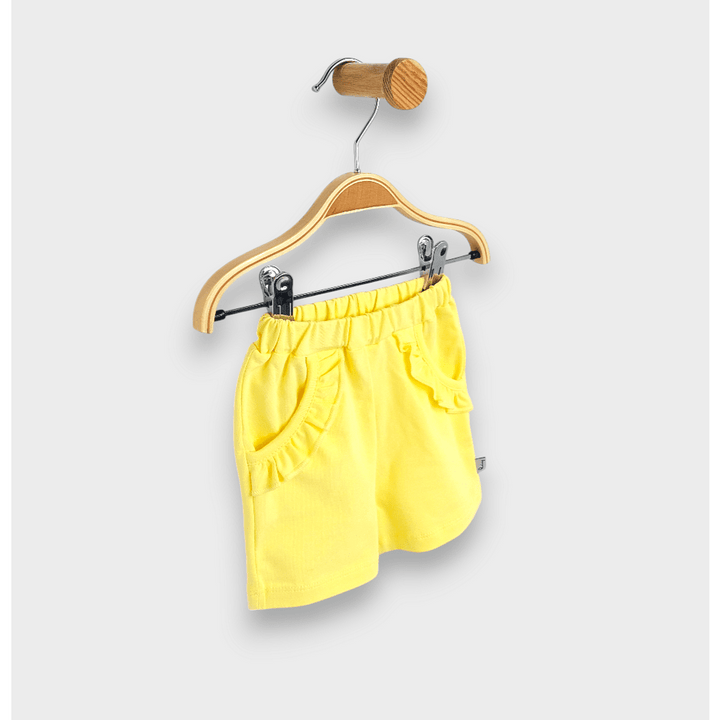 Rainy Pantaloni scurți bebeluși cu volănașe 62-92 cm. galbeni