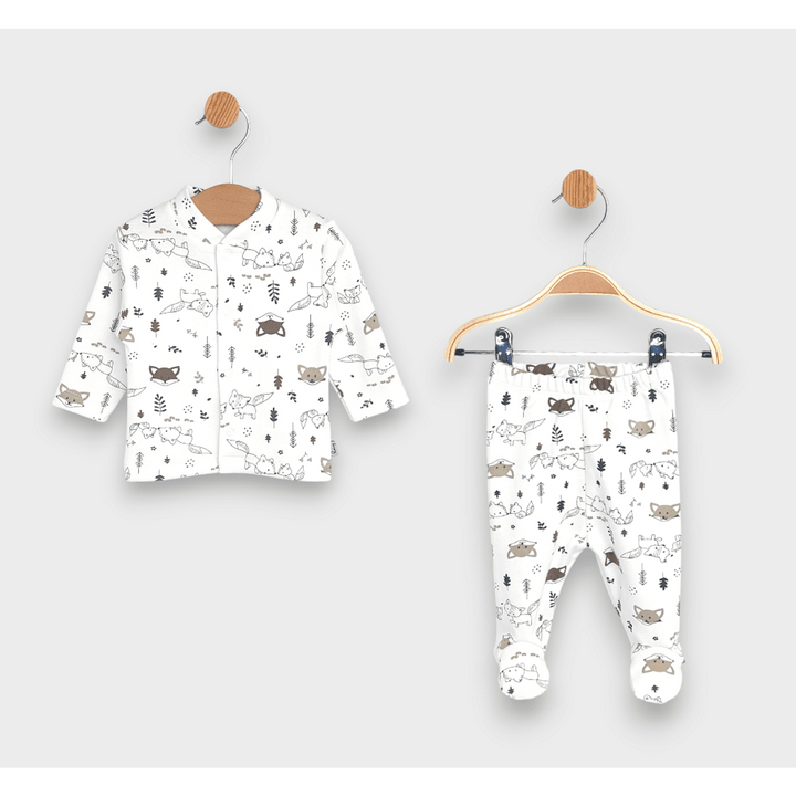Set pentru bebeluși Rainy, 2 piese, 48-68 cm, cu vulpițe
