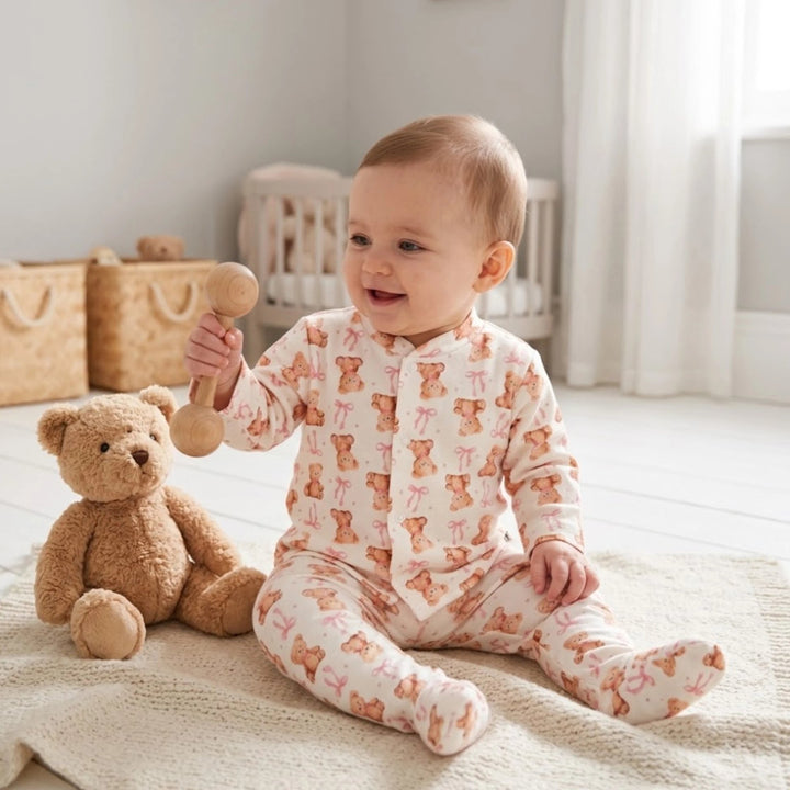 Rainy Set bebeluș 2 piese 48-68 cm. Ursuleț cu fundiță
