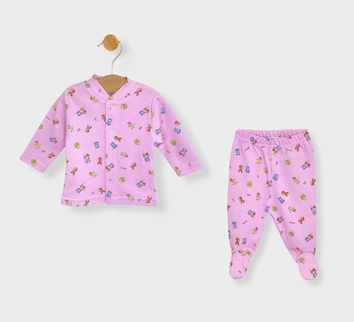 Set pentru bebeluși Rainy, 2 piese, 56-62 cm, roz