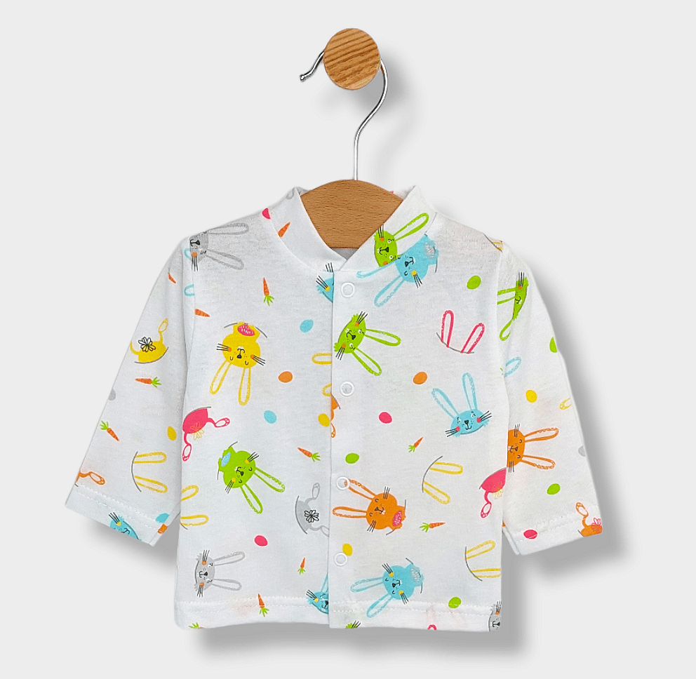 Set pentru bebeluși Rainy, 2 piese, 56-68 cm, iepurași, alb