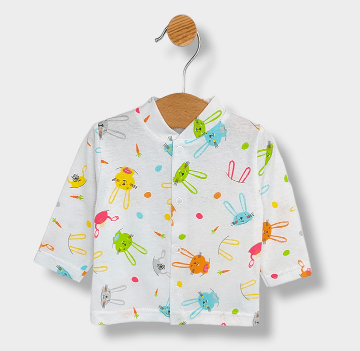 Set pentru bebeluși Rainy, 2 piese, 56-68 cm, iepurași, alb