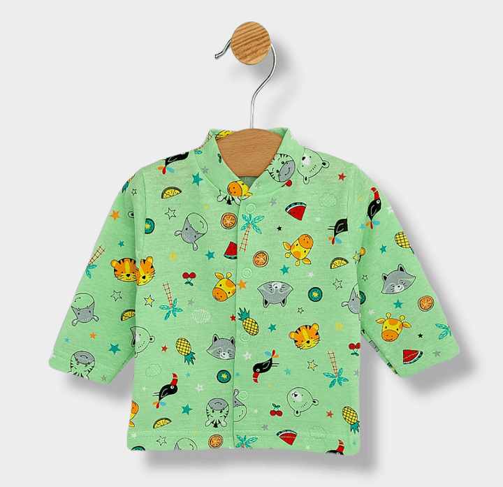 Set pentru bebeluși Rainy, 2 piese, 56-68 cm, cu imprimeu „Jungla”, verde
