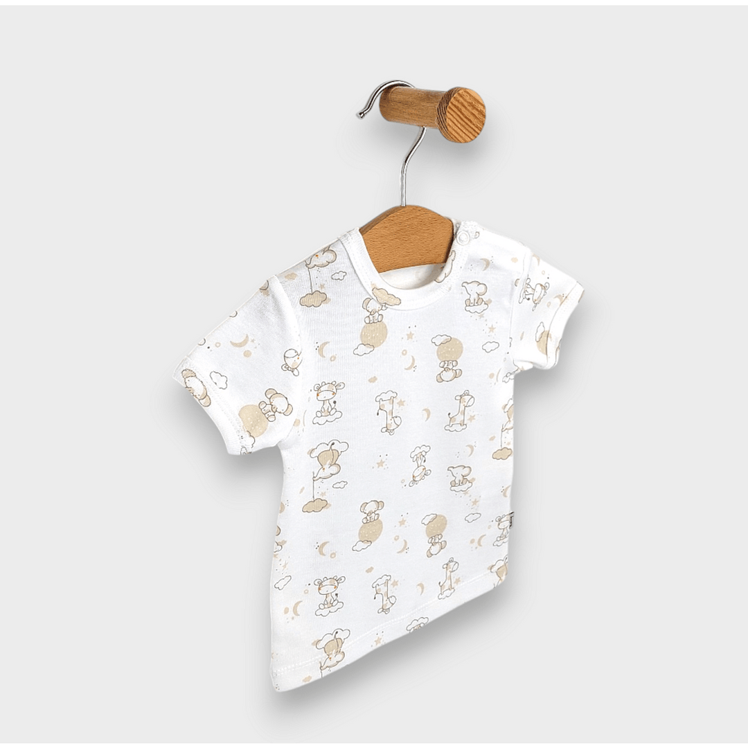 Rainy Set bebe 2 piese Baby animals 62-92cm. ecru