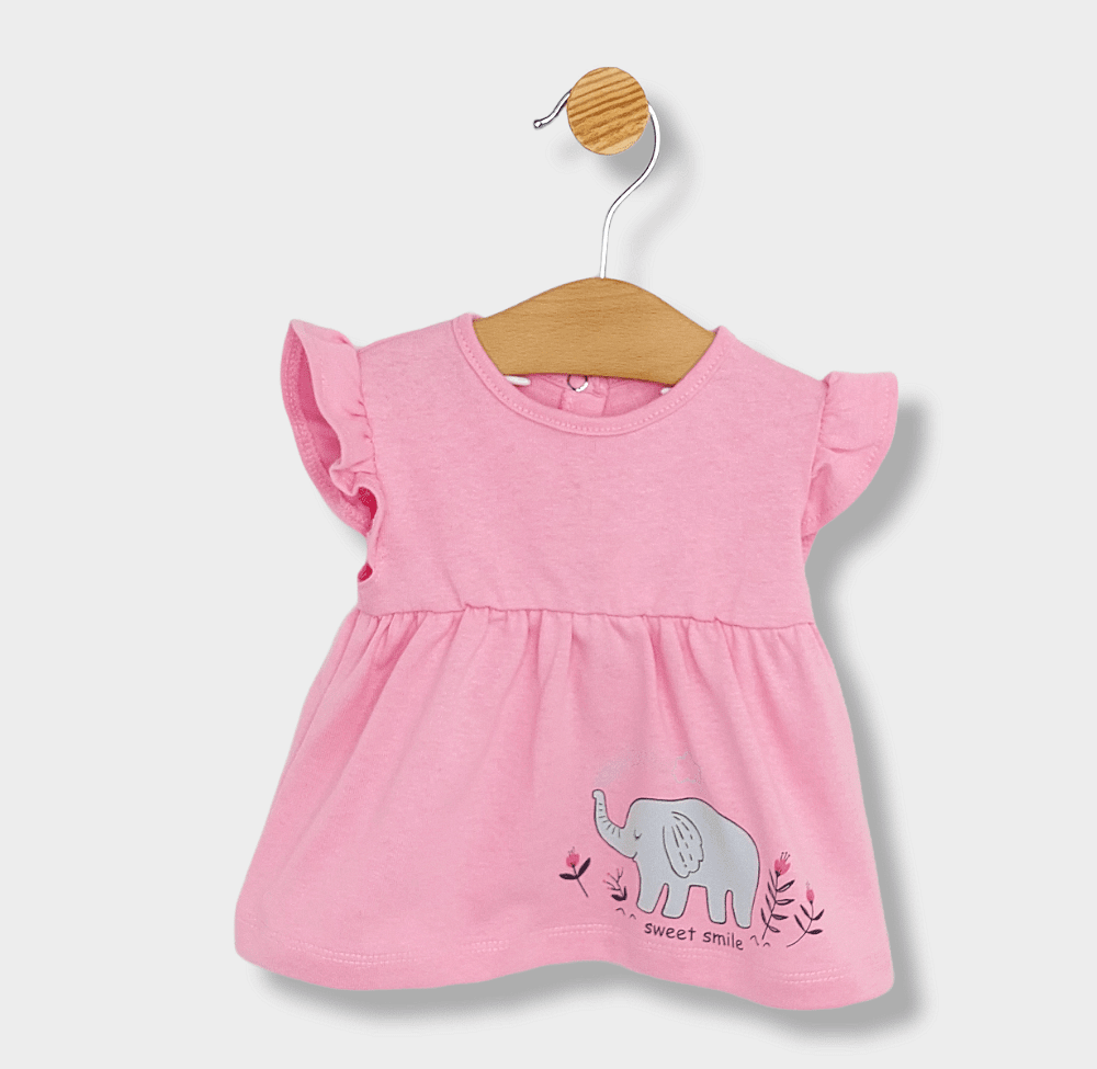 Rainy Set pentru bebeluși din 2 piese cu elefant, 62-86 cm, roz/ciclamă