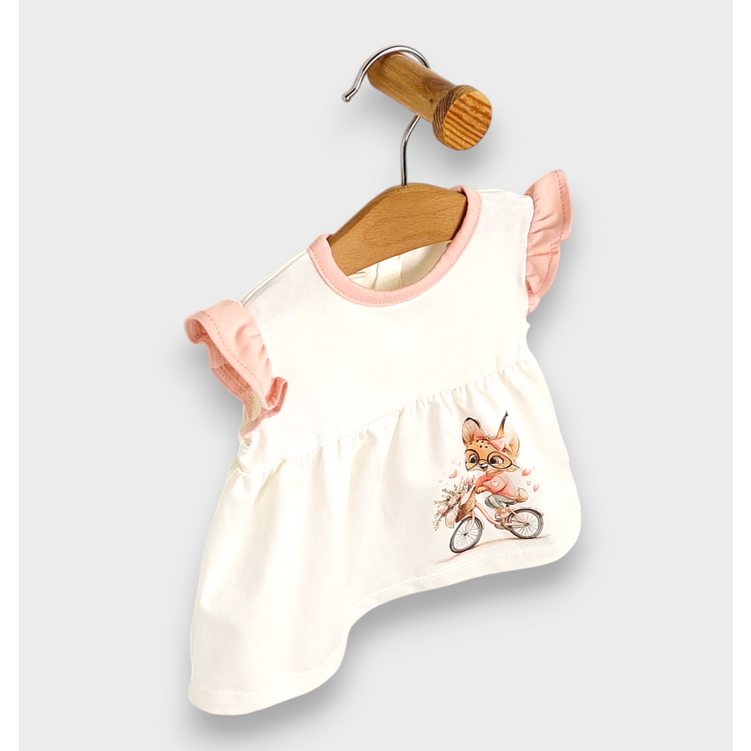 Rainy Set pentru bebeluși din 2 piese Lovely Day 62-92 cm ecru/bonbon