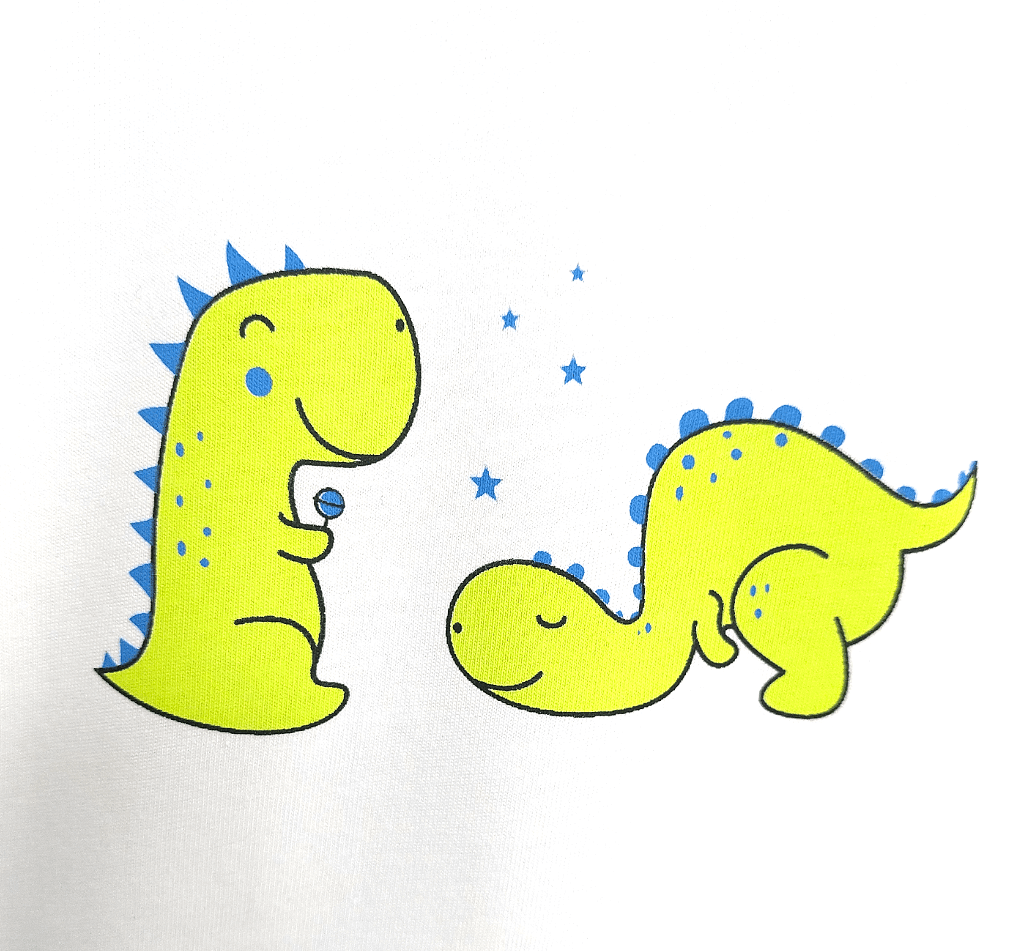 Set pentru bebeluși Rainy din 2 piese „Dinozauri”, 62-80 cm, verde