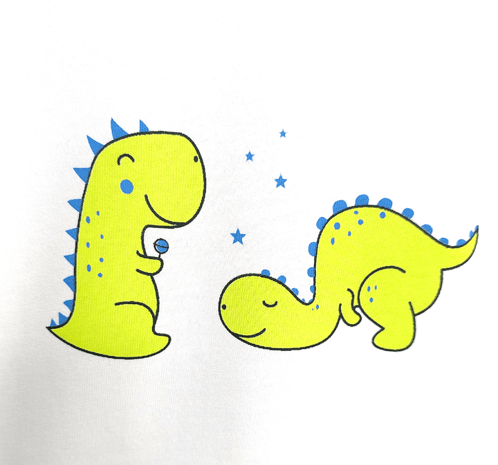 Set pentru bebeluși Rainy din 2 piese „Dinozauri”, 62-80 cm, verde