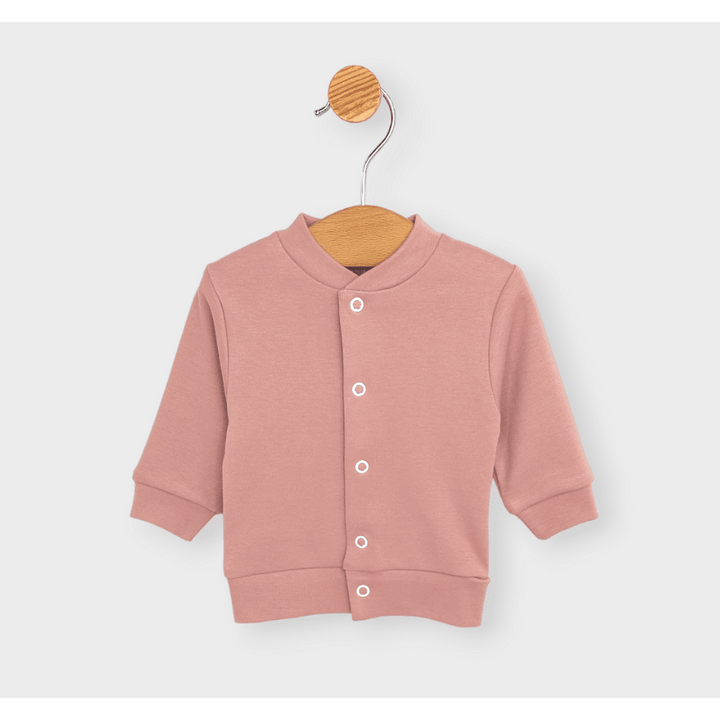 Rainy Set bebeluș 2 piese vestă cu pantaloni cu botoșei 48-68 cm. culoarea trandafirului prăfuit