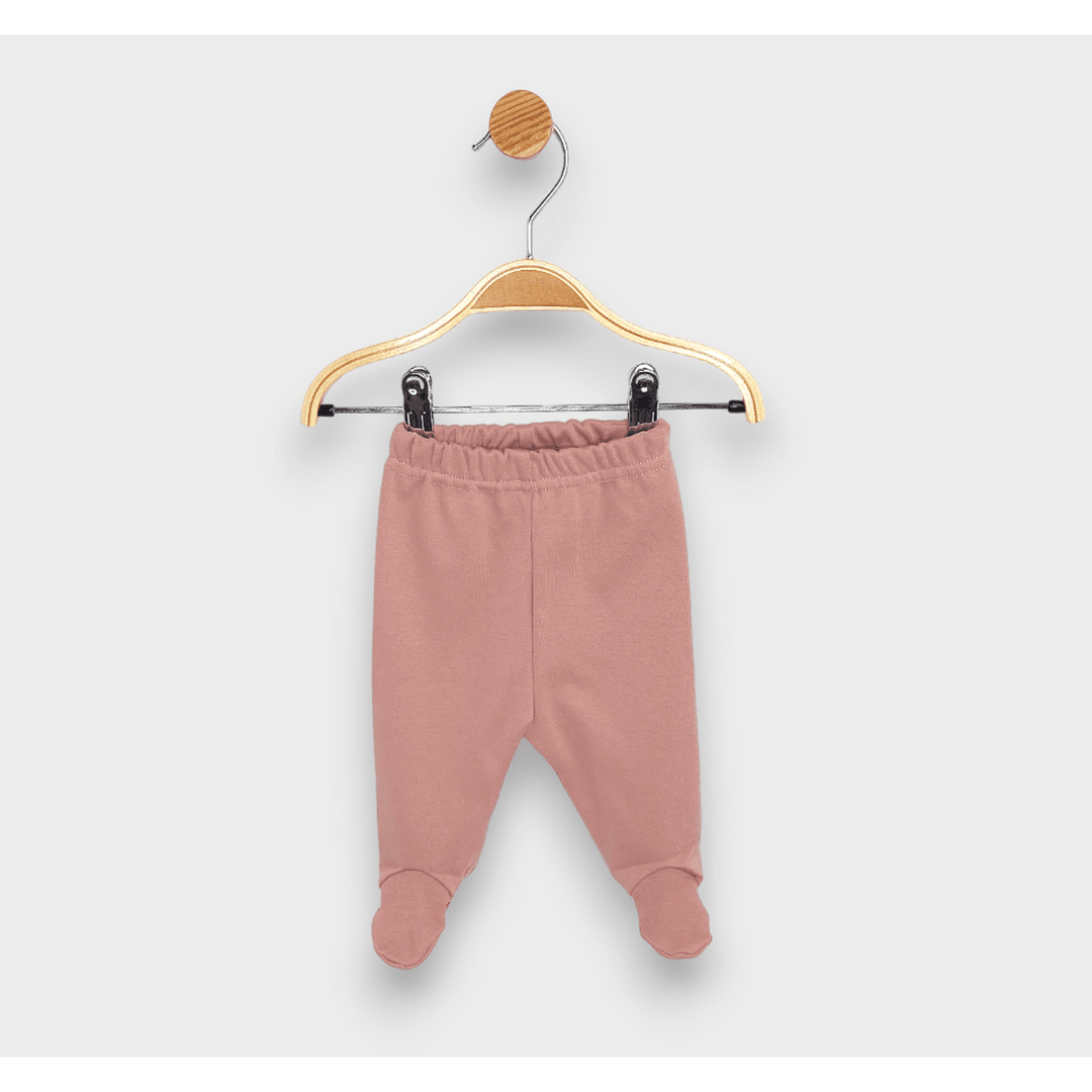 Rainy Set bebeluș 2 piese vestă cu pantaloni cu botoșei 48-68 cm. culoarea trandafirului prăfuit