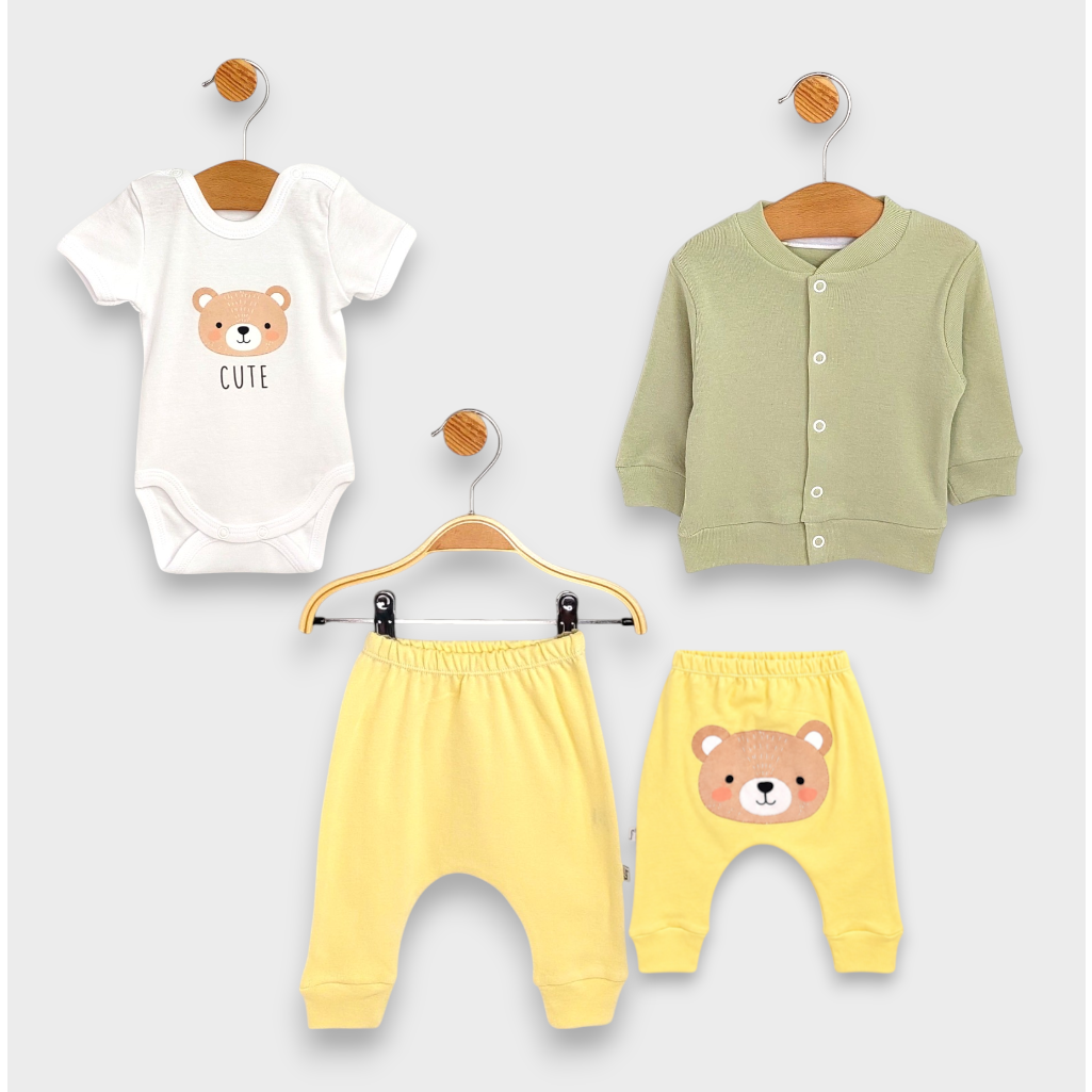 Rainy Set bebeluș 3 piese 56-74 cm. Cute bear