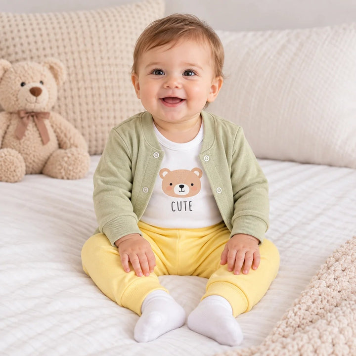 Rainy Set bebeluș 3 piese 56-74 cm. Cute bear