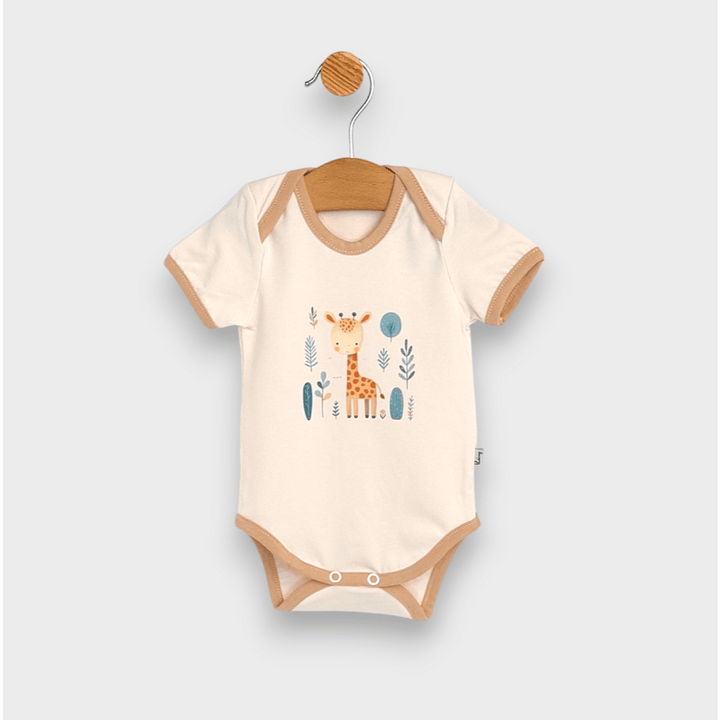 Set pentru bebeluși Rainy, 3 piese, Baby giraffe, 56-74 cm, mocca