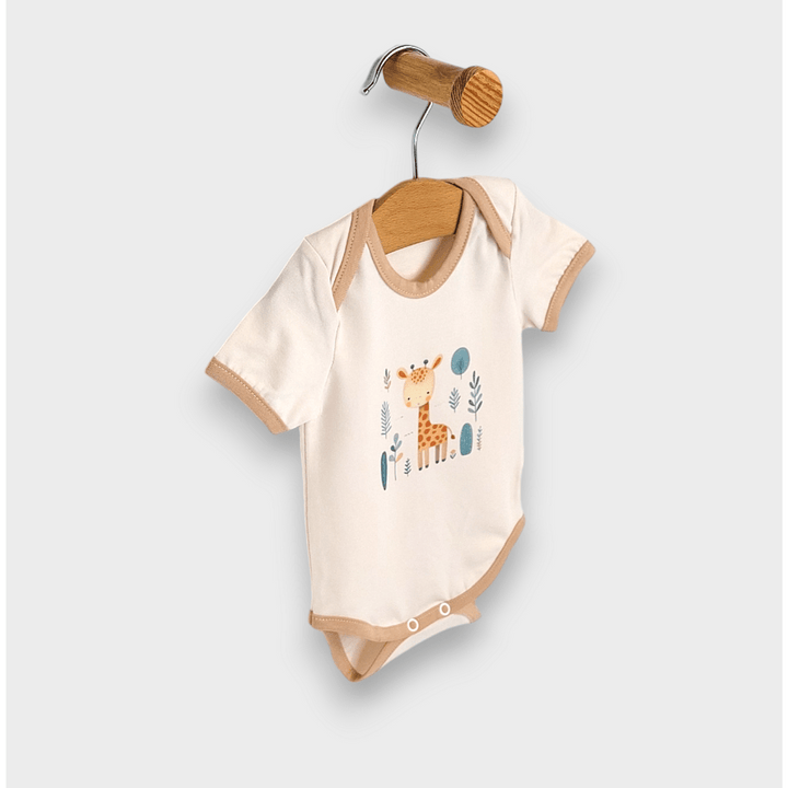 Set pentru bebeluși Rainy, 3 piese, Baby giraffe, 56-74 cm, mocca