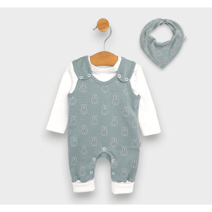 Rainy Set bebeluși 3 piese Bunnies 56 - 74 cm. verde lapte