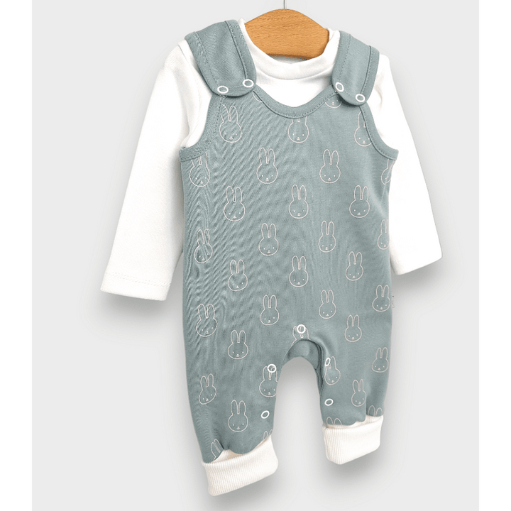 Rainy Set bebeluși 3 piese Bunnies 56 - 74 cm. verde lapte