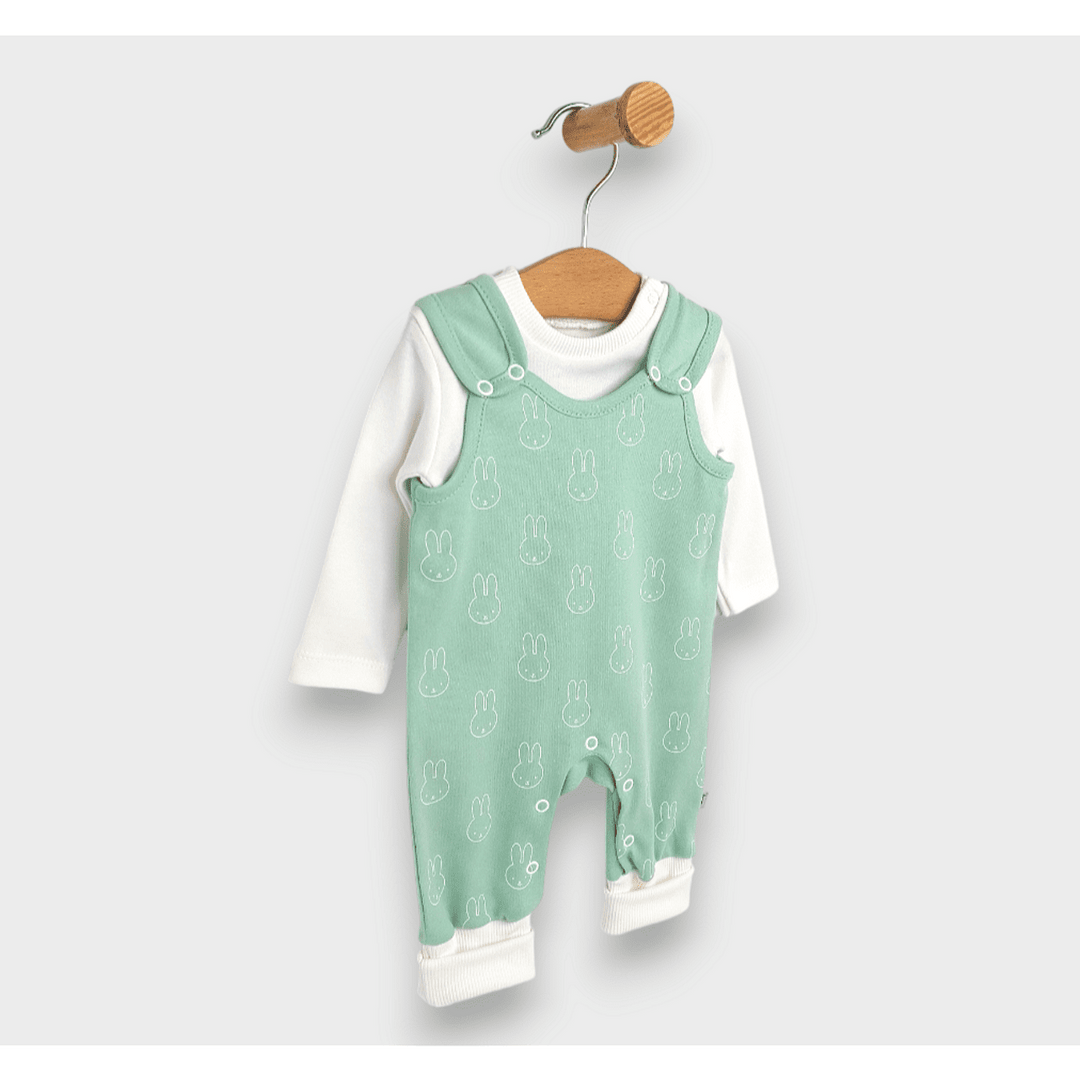 Rainy Set bebeluș 3 piese Bunnies 56 - 74 cm. verde pastel