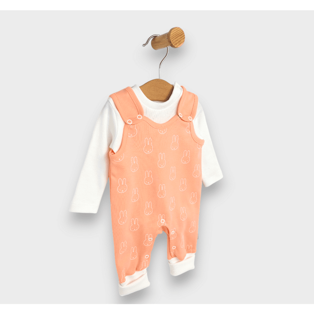 Set bebeluși Rainy din 3 piese Bunnies 56 - 74 cm. piersică