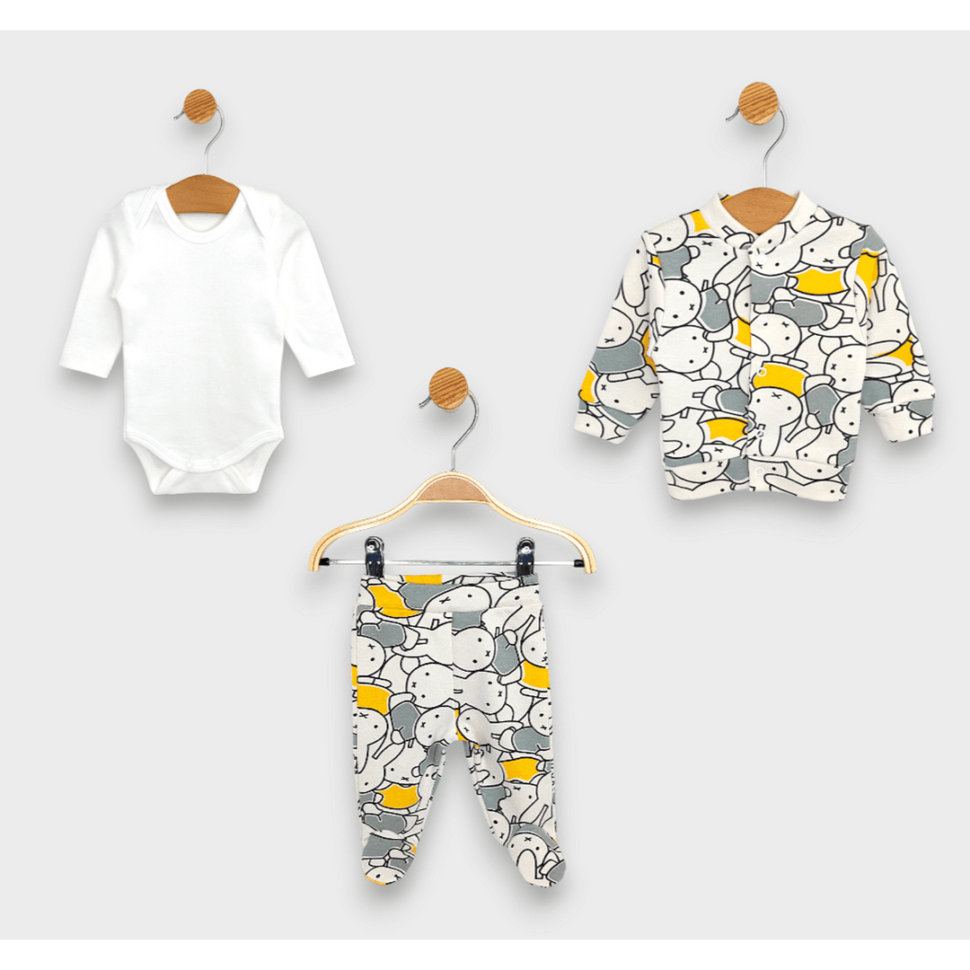 Rainy Set bebe 3 piese Iepurași mari 56 - 68 cm.
