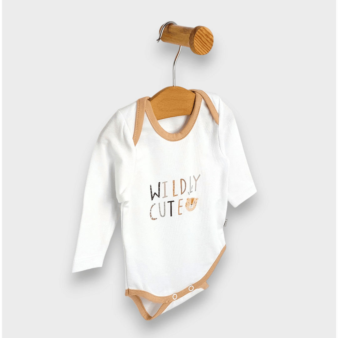 Set pentru bebeluși Rainy din 3 piese Wildly cute 56 - 68 cm, culoare mocca