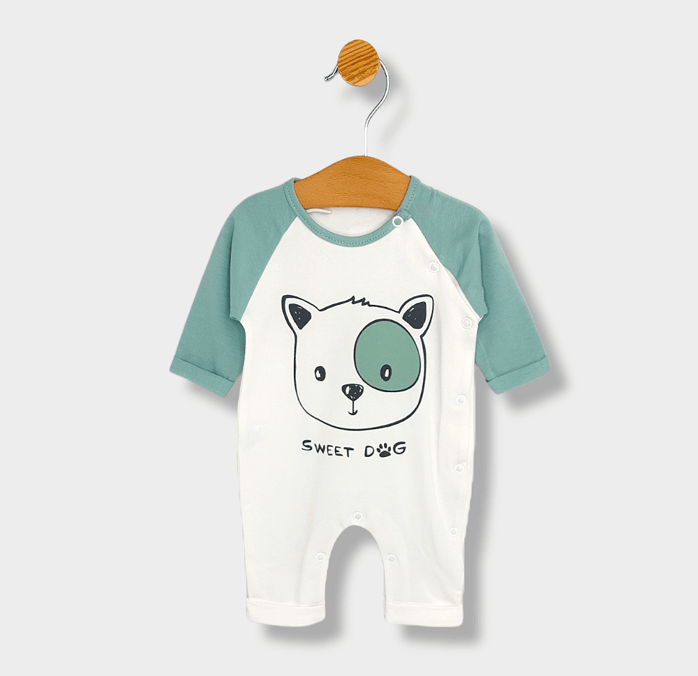 Rainy Set pentru bebeluși din 2 piese 56-74 cm Sweet Dog verde