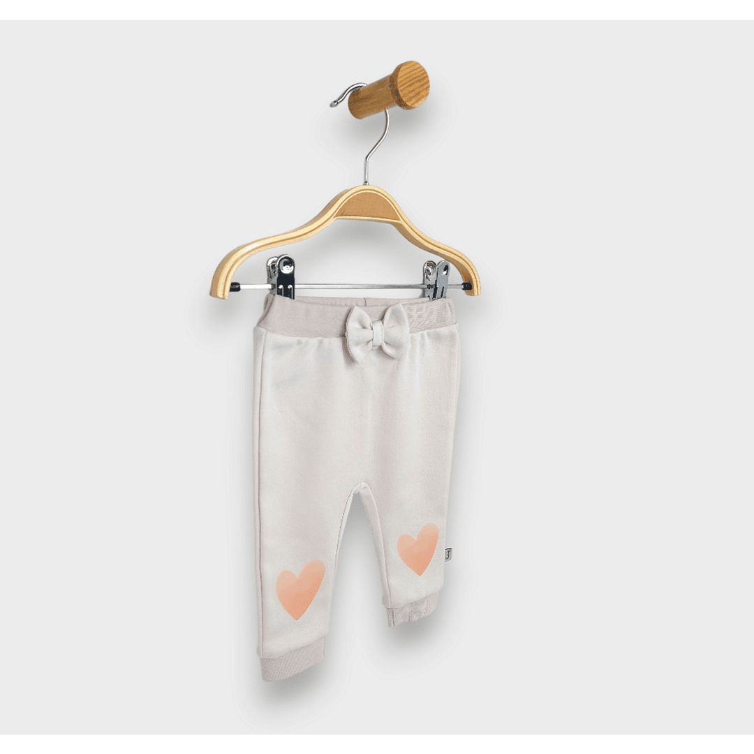 Set pentru bebeluși Rainy din 2 piese „Curcubeu” 62-92 cm, culoare piersică/ecru