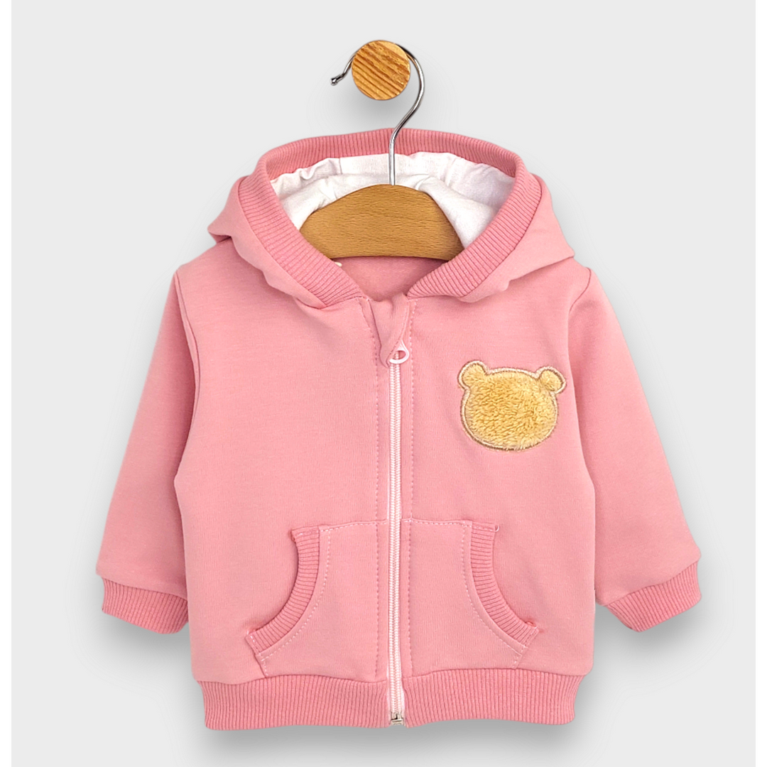 Rainy Set pentru bebeluși din 2 piese Ursuleț pufos 62-92 cm, culoare pudră
